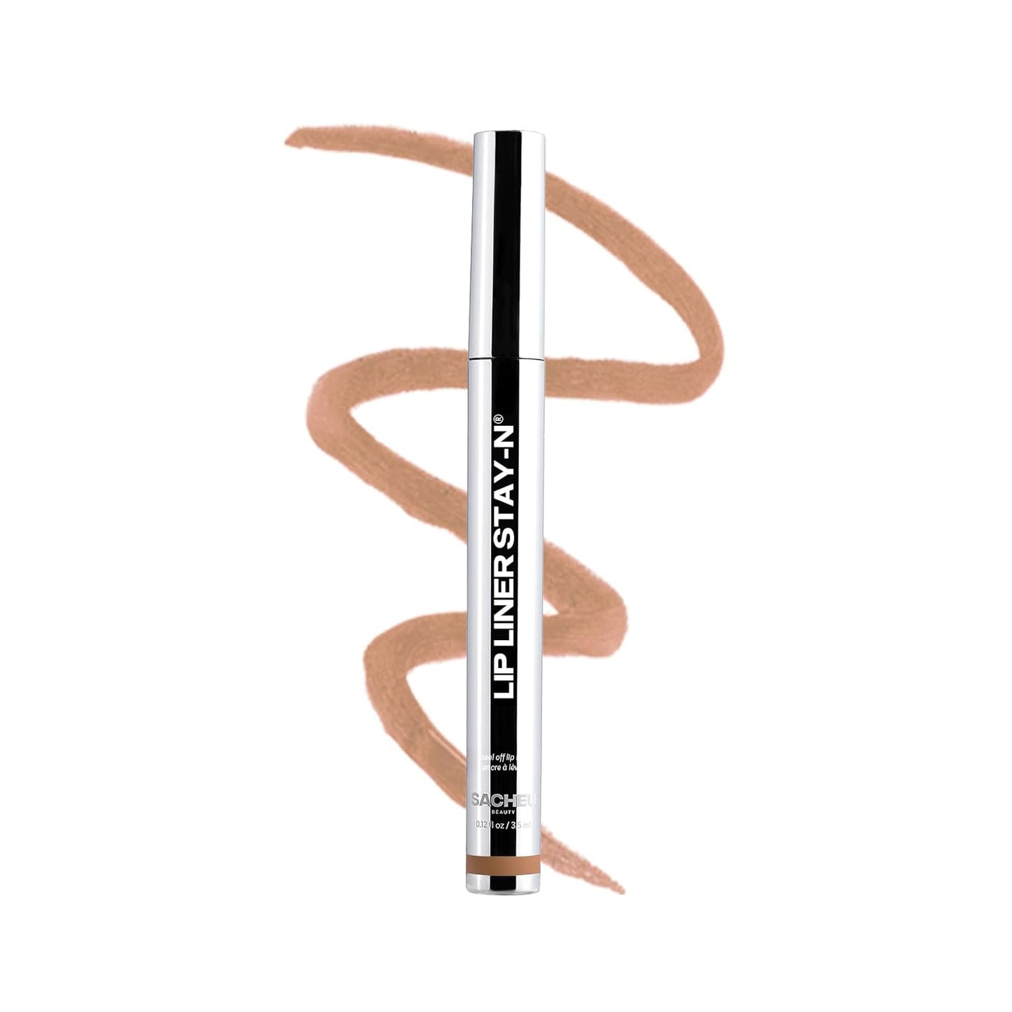 DELINEADOR DE LABIOS STAY-N - Tinte pelable para delineador de labios - Delineador de labios para todo el día y la noche con ácido hialurónico y vitamina E - Fórmula de larga duración - 0.12 fl oz / 3.5 ml