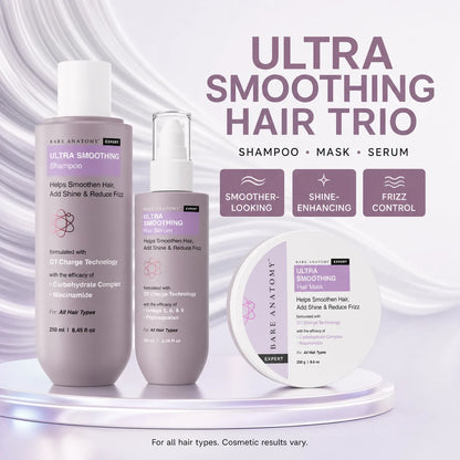 Bare Anatomy Ultra Smoothing Hair Trio – Shampoo, Mask & Serum