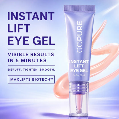 🏆¡NUEVO! Gel para ojos de efecto lifting instantáneo GoPure - Para hinchazón y bolsas, arrugas, líneas de expresión y ojeras, cuidado de la piel antienvejecimiento para hombres y mujeres con biotecnología que actúa sobre el colágeno