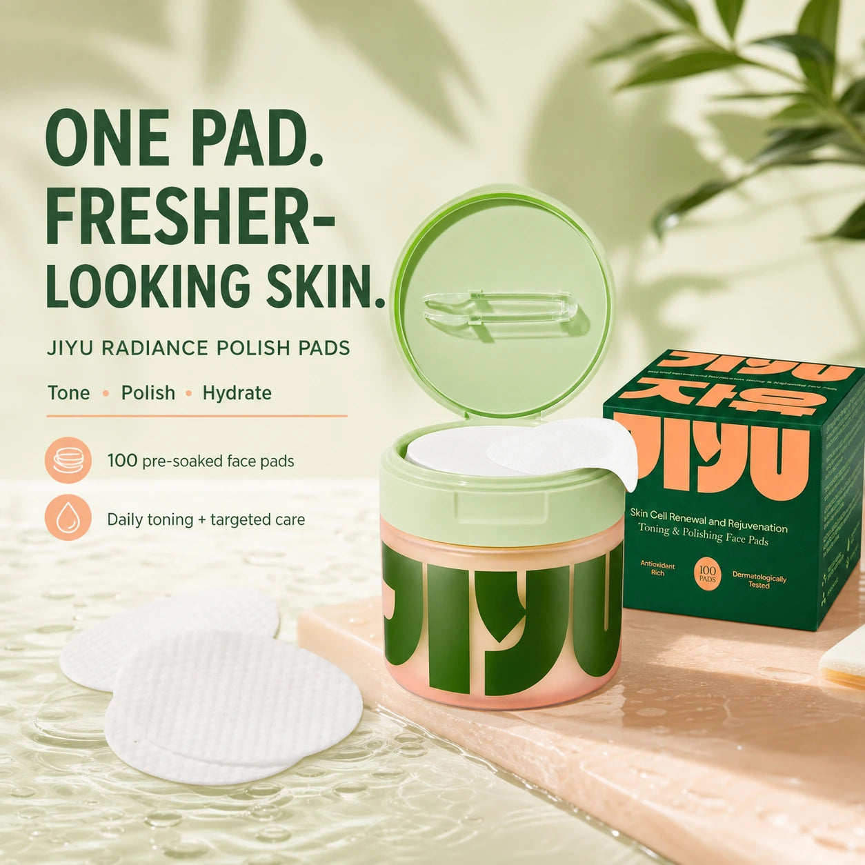 Jiyu Tónico Coreano Antiedad, Minimizador de Manchas Oscuras y Arrugas con Mucina de Caracol, Centella Asiática, Niacinamida, Complejo de Péptidos - 100 unidades.