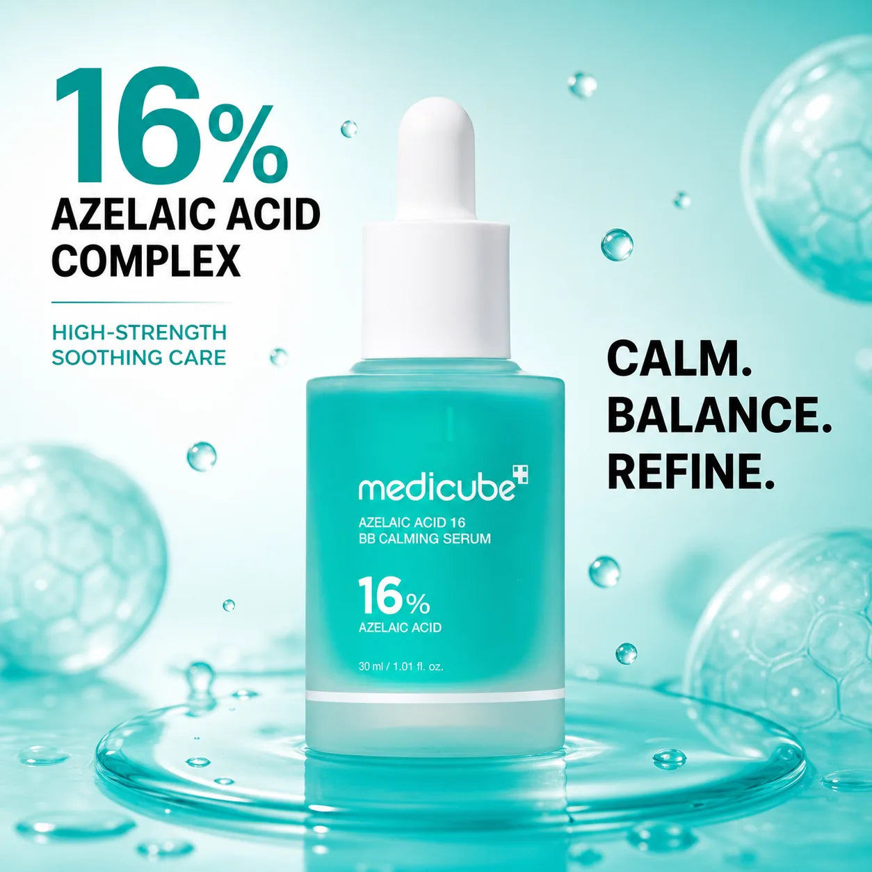 [medicube Official] Azelaic Acid 16 Calming Serum I Niacinamide & Pantothenic Acid for Troubled Skin I Intensive Soothing Care I Excess Sebum & Texture Care