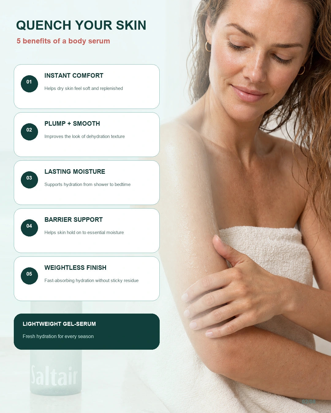 🌊 Saltair HA Body Hydrator Hyaluronic Acid Body Serum