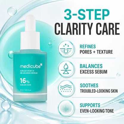[medicube Official] Azelaic Acid 16 Calming Serum I Niacinamide & Pantothenic Acid for Troubled Skin I Intensive Soothing Care I Excess Sebum & Texture Care
