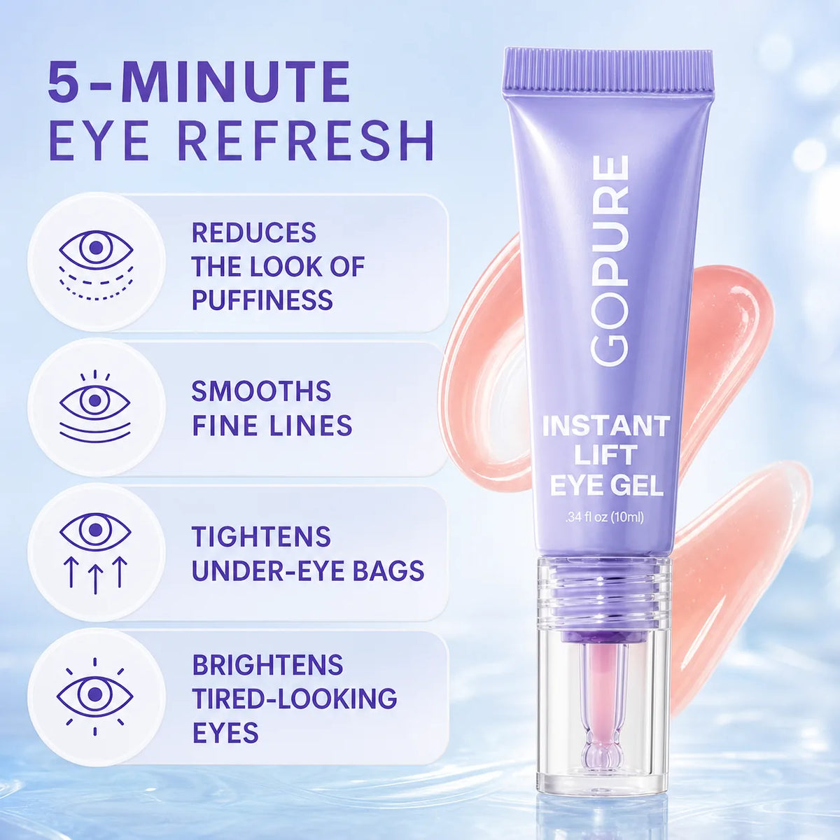 Key benefits of GoPure Instant Lift Eye Gel