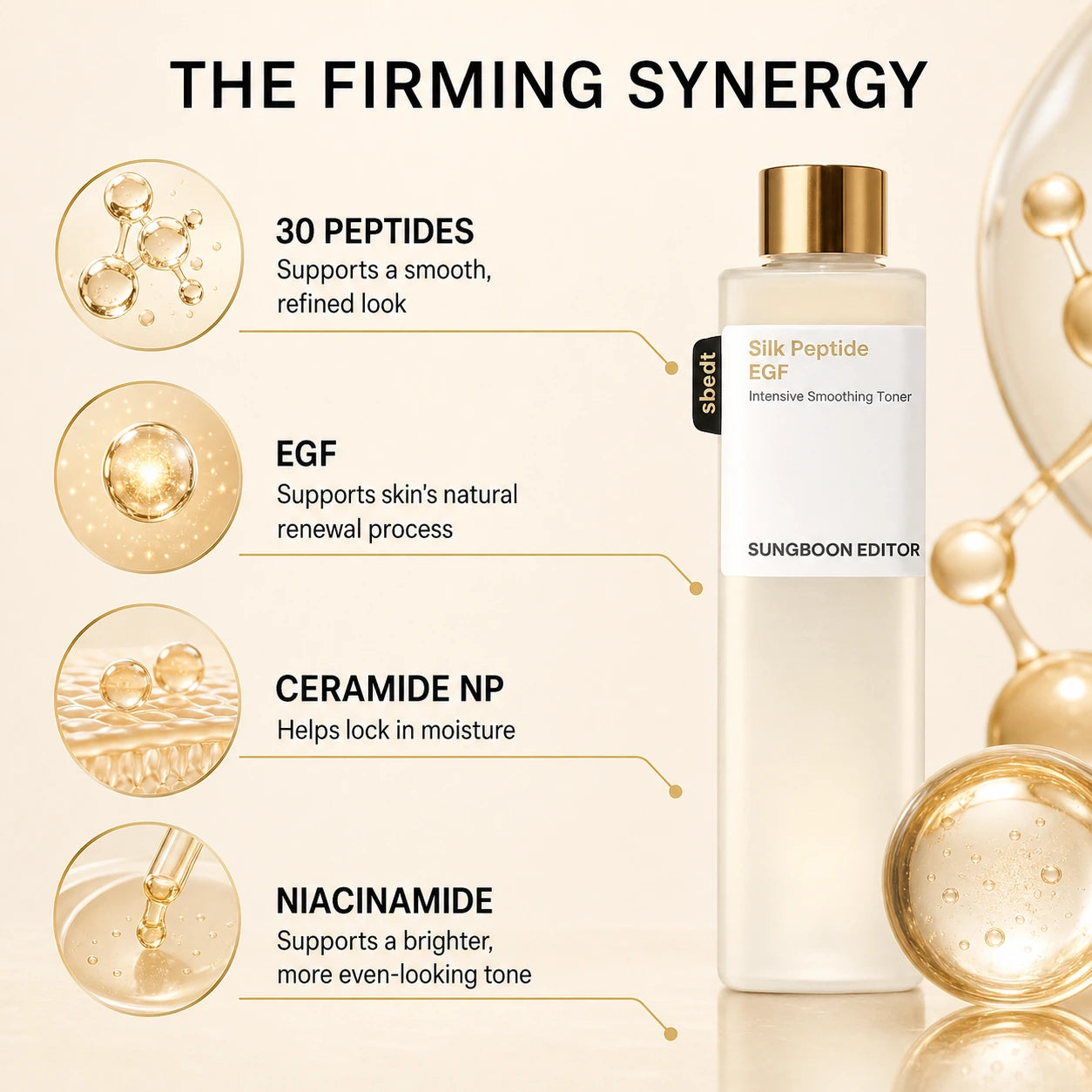[Sungboon] EGF Toner | Forehead Firming & Wrinkle Care, Iron Out Fine Lines | PDRN & Volufiline & Collagen & NAD+ EGF Complex | EGF Plumping for Forehead, Longevity Anti-Aging Routine | Korean Skincare, K-Beauty