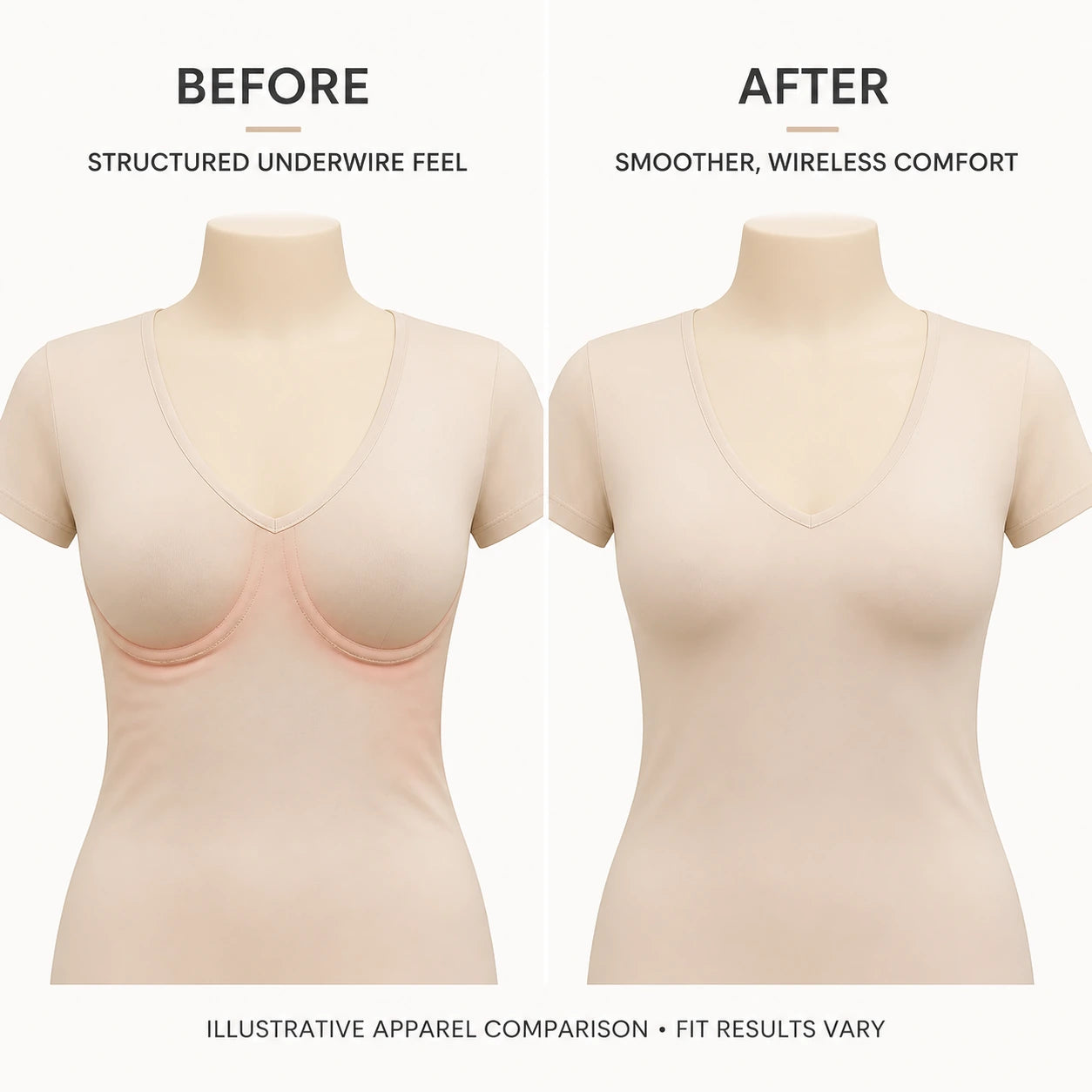 ubras Seamless Bras for Women Full Coverage Wireless Bralette Widen Straps Side Comfortable Breathable Smooth Pull On Bras Smart Size Fabric Stretchy Minimalist Basic Nude Lightweight Womenswear Soft Everyday Bra