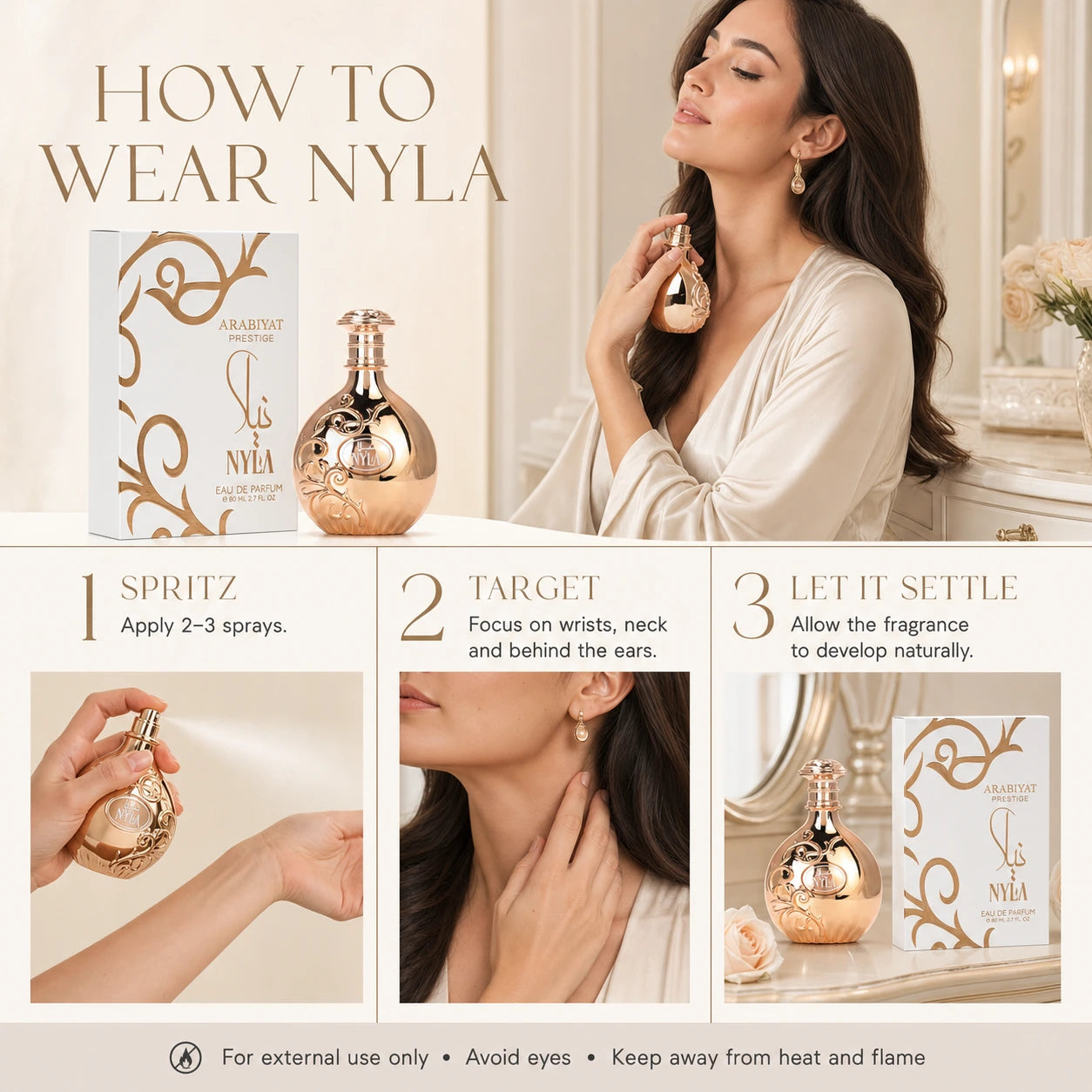 Arabiyat Prestige Nyla EDP Eau de Parfum para mujeres y hombres