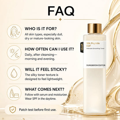 [Sungboon] EGF Toner | Forehead Firming & Wrinkle Care, Iron Out Fine Lines | PDRN & Volufiline & Collagen & NAD+ EGF Complex | EGF Plumping for Forehead, Longevity Anti-Aging Routine | Korean Skincare, K-Beauty
