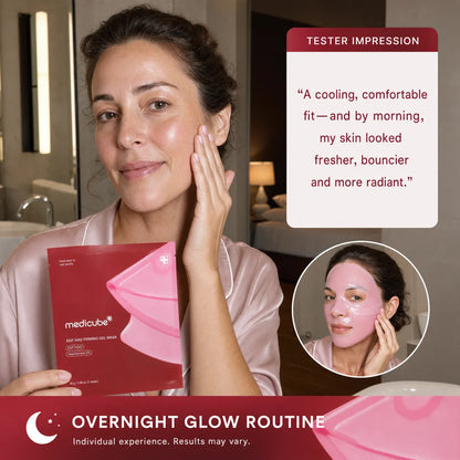 [medicube] NAD+ EGF Firming Gel Mask (4 sheets) | Color Changing Red Jelly Mask| NAD+, EGF, Anti-aging, Plumping, Radiance Boosting | Korean Skincare