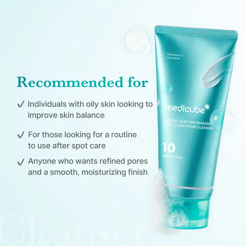 [NEW] Azelaic Acid Gummy Whip Cleanser | Cleansing Foam For Troubled Skin | Use After Spot Care & Excess Sebum Control | Niacinamide, Glycerin | Soothing, Pore Cleansing Face Wash | Korean Skincare