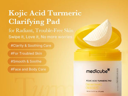 Kojic Acid Turmeric Power Duo for Face & body | Ideal for Troubled Skin & Use After Spot Care | Soothing & Calming with Kojic Acid, Turmeric, Niacinamide