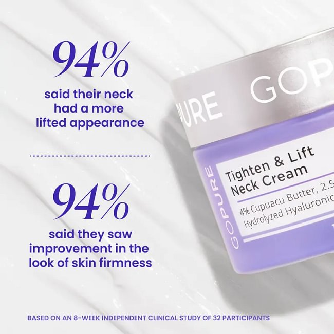 GOPURE Neck Cream Tighten & Lift Firming Cream for Crepey Skin