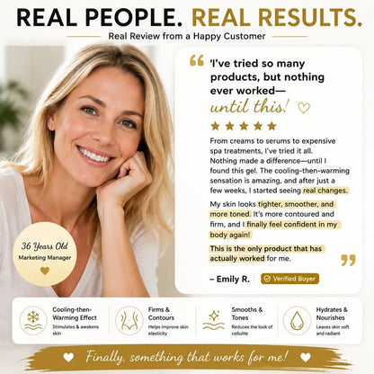 15-Day Fast-Acting Anti Cellulite Sculpting & Tightening Burn Gold Massage Cream | Cryo Thermo Firming Gold Gel for Belly Thigh But & Arm| WELLENESS，Refreshing Formula | Unisex Body Contouring Treatment for Men & Women