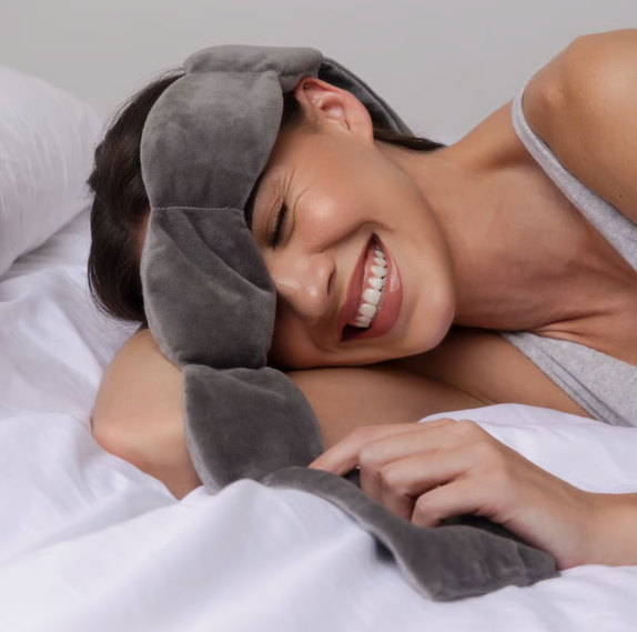 Nodpod Sleep Mask - The Weighted Blanket For Your Eyes, Calming Eyemask for Deep Sleep, Side-Sleeping Friendly, 100% Blackout, Patented Strap-Free Design