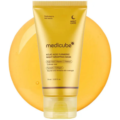 Kojic Acid Turmeric Night Wrapping Mask | Overnight Wrapping Mask, Morning Shed, Turmeric, Niacinamide, Vitamin C