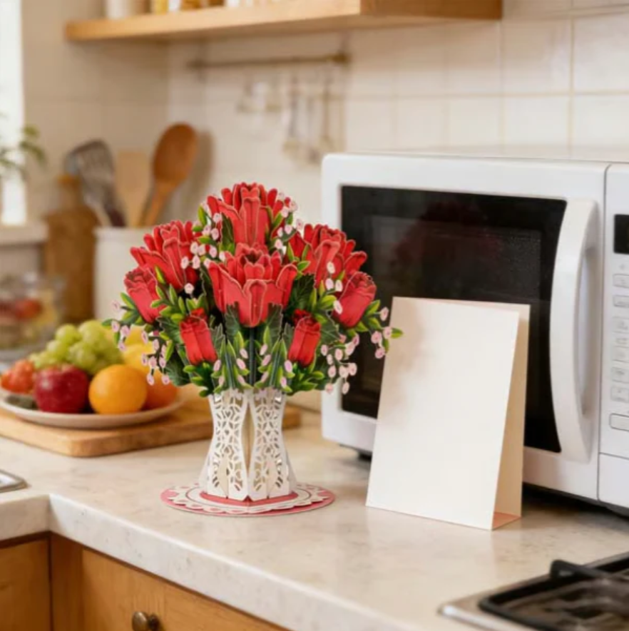 🏆Valentine's Day Limited Edition! 🌼💌 Forever-Blooming 3D Flower Pop-Up Card– Personalized Love Message & Everlasting Bloom 🎁