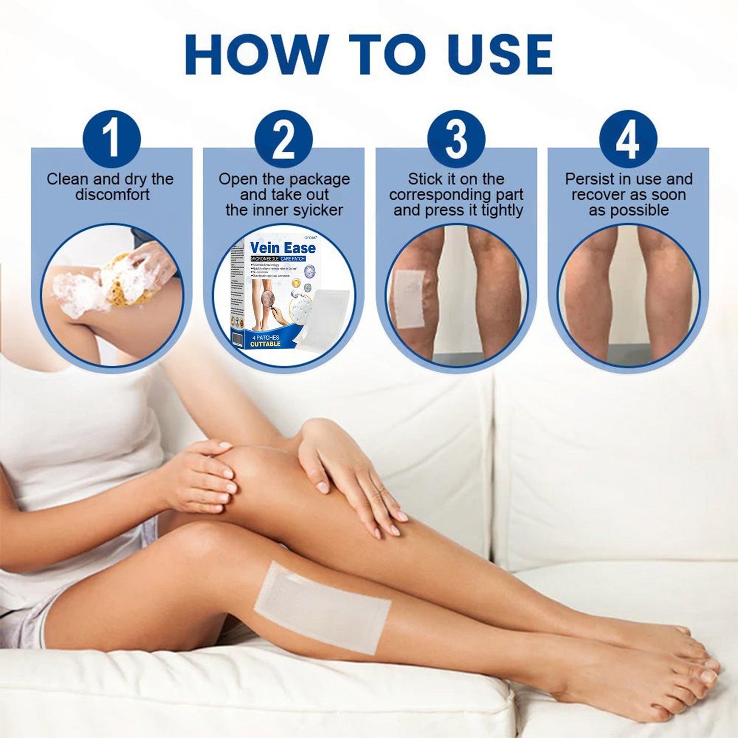 🇺🇸 🥰GFOUK® VeinEase Microneedle Care Patch⚡Instant Relief, Long-Term Results