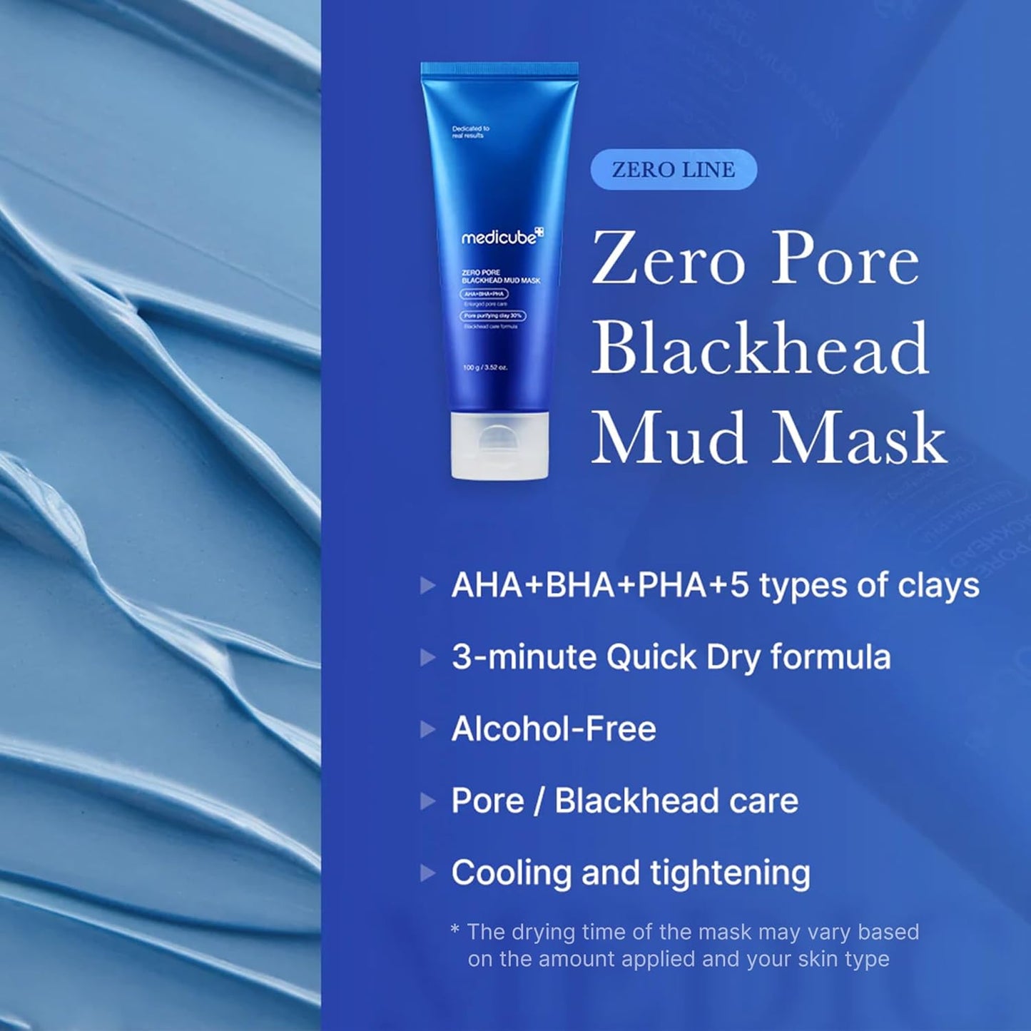 Zero Pore Blackhead Mud Mask | 3 min mud mask | pore care | Strong Blackhead Absorption