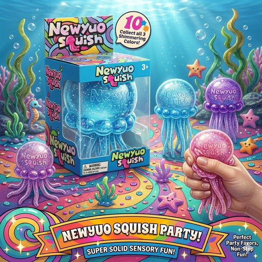 Soft Gel Filled Sensory Squeeze Toy, Stretchy Elastic Squishy Stress Relief Ball, Calming Anxiety Reducing Hand Fidget, Cute Relaxing Jelly Texture, Fun Portable Handheld Squeeze Toy Gift for All Ages