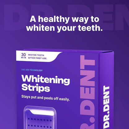 🦷DRDENT Purple Teeth Whitening Strips - 7/21 Whitening Sessions - Non Sensitive Teeth Whitening - Peroxide-Free🦷