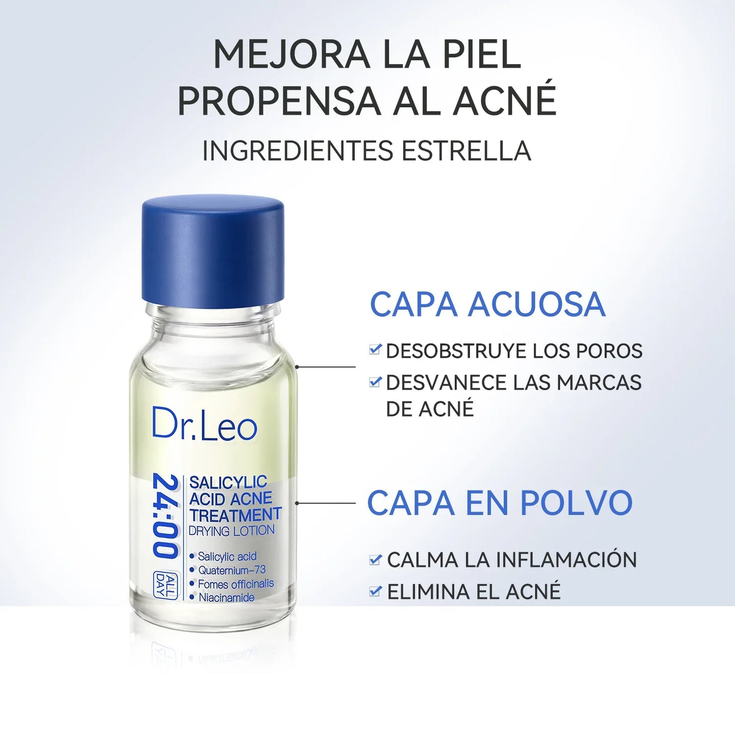 Dr.Leo 24H Acne & Pimple Treatment Drying Lotion | Salicylic Acid + Sulfur + Niacinamide | Viral Product | Inflammation Relief, Post-Blemish Care & High Pressure Pimple Relief