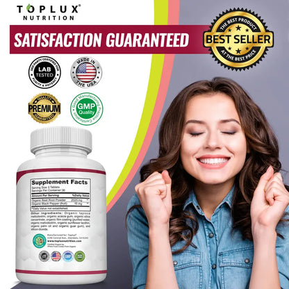Toplux Organic Beet Root Tablets - Nitric Oxide Booster Beetroot Supplement 2040mg
