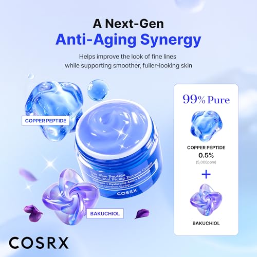 COSRX The Blue Copper Peptide Serum & Cream Duo - Blue Copper Peptide Serum 1.69 fl oz + Blue Copper Peptide Cream 1.76 oz.