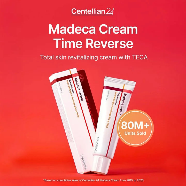 Madeca Cream Time Reverse | Anti-Aging Moisturizer for Wrinkles & Dry Skin | Cica + Hyaluronic Acid | Korean Skincare | 1.69 fl.oz