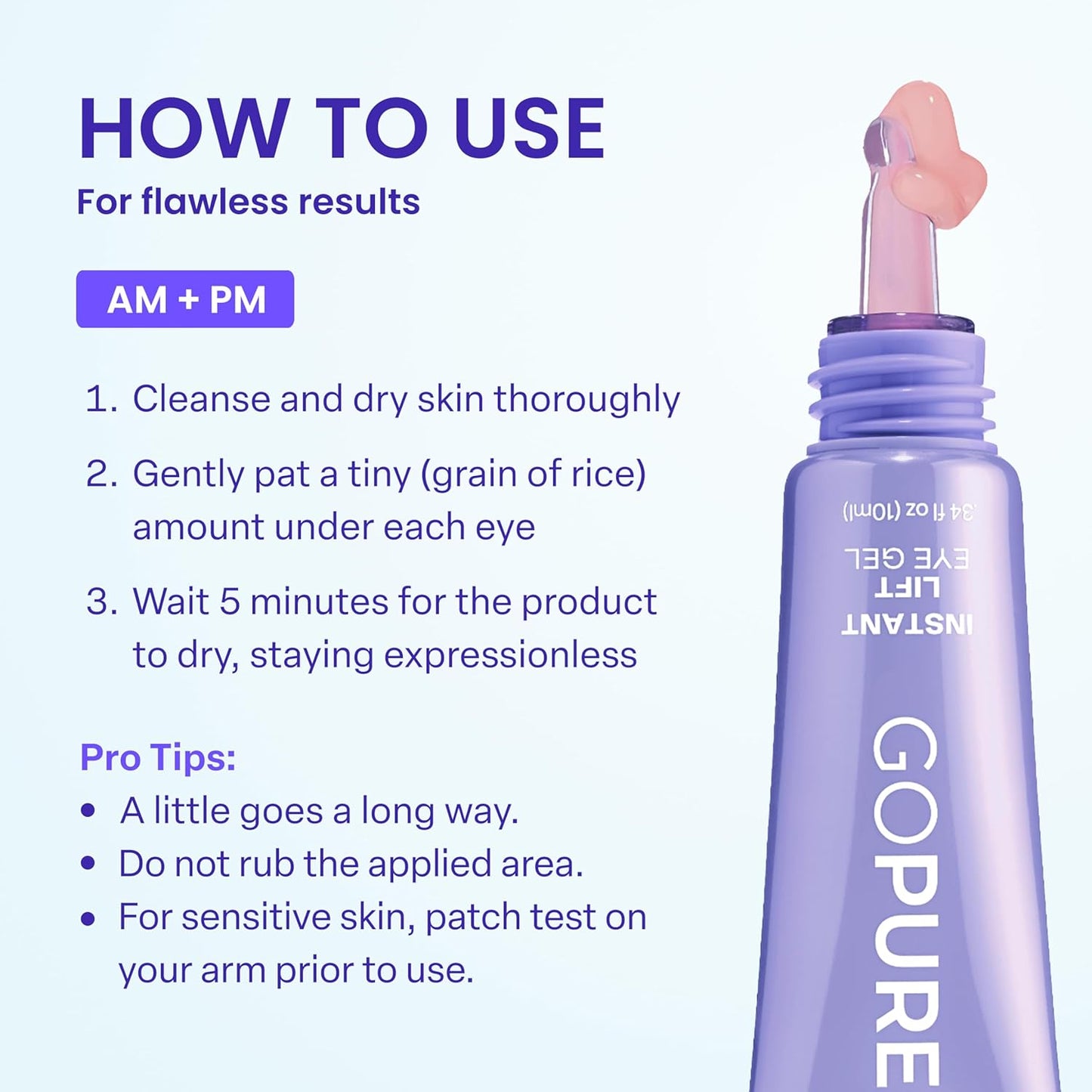 NEW Instant Lift Eye Gel - For the look of Puffiness & Bags, Wrinkles, Fine Lines and Dark Circles, Anti Aging Skin Care for Men & Women with MaxLift3 Biotech Under Eye Brightener
