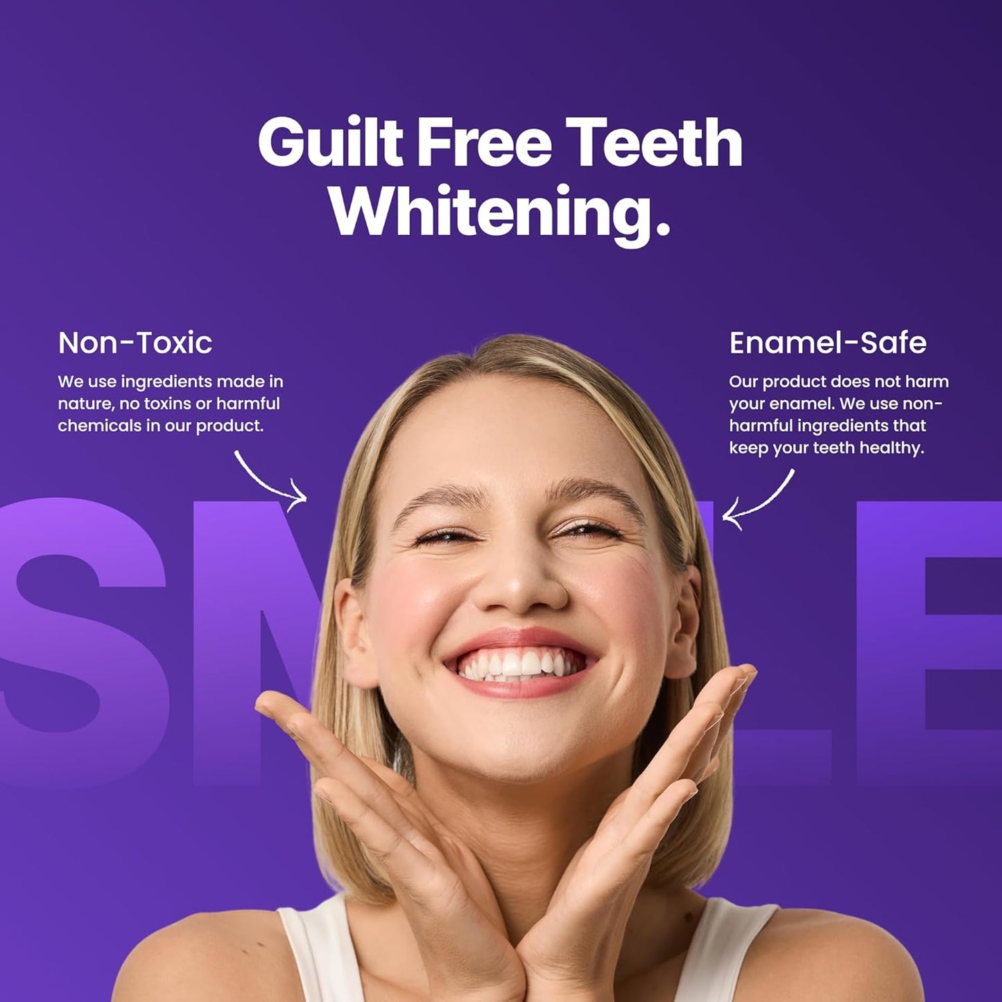 🦷DRDENT Purple Teeth Whitening Strips - 7/21 Whitening Sessions - Non Sensitive Teeth Whitening - Peroxide-Free🦷