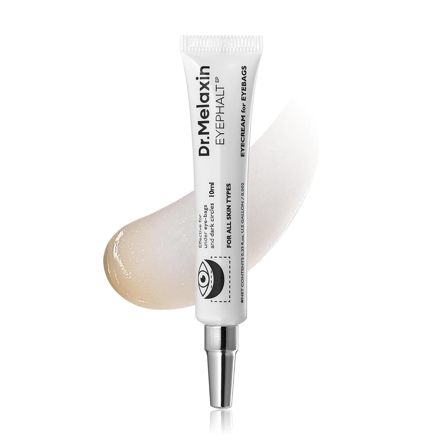 Dr.Melaxin  Eyephalt  Eye Cream | Eye Bag Remover Puffiness, Dark Circles, Wrinkles, Eye Skin Care EGF Anti-Aging, Niacinamide & Ceramide, 0.33 fl.oz