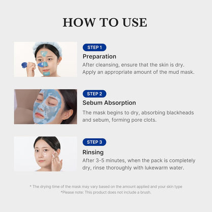 Zero Pore Blackhead Mud Mask | 3 min mud mask | pore care | Strong Blackhead Absorption