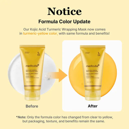 Kojic Acid Turmeric Night Wrapping Mask | Overnight Wrapping Mask, Morning Shed, Turmeric, Niacinamide, Vitamin C