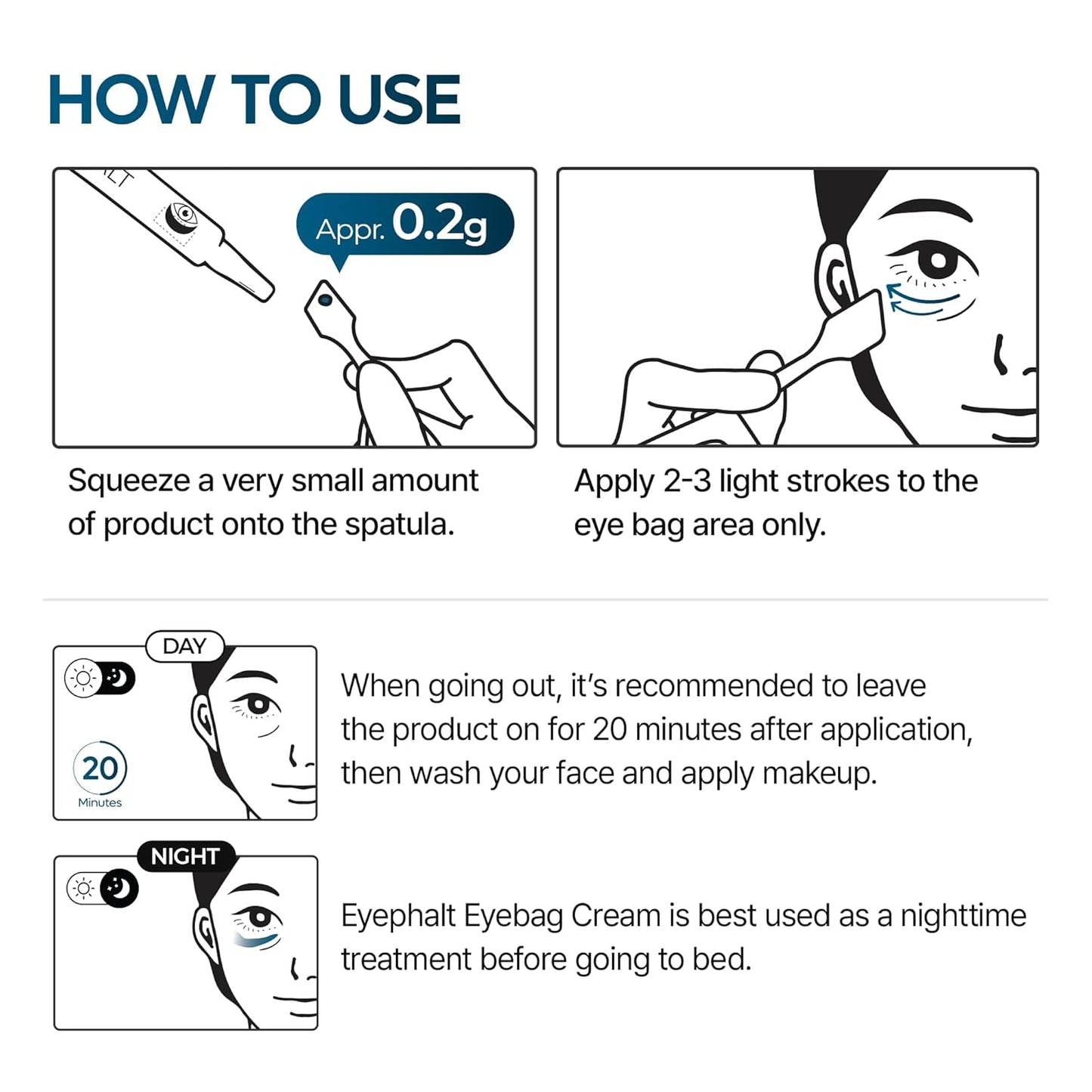 Dr.Melaxin  Eyephalt  Eye Cream | Eye Bag Remover Puffiness, Dark Circles, Wrinkles, Eye Skin Care EGF Anti-Aging, Niacinamide & Ceramide, 0.33 fl.oz