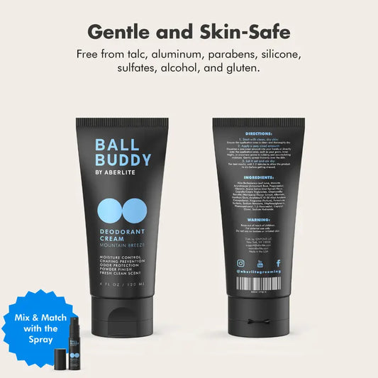 Ball Buddy Deodorant Cream Stay Dry, Smell Fresh, Men's Hygiene Cream for Private Parts for Silky Feel | Moisture Control for Gentle Comfort Body Care