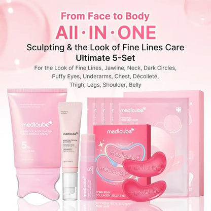 [NEW] [medicube] Youth-Lock Gua Sha Routine Set l Firming, Sculpting, De-Puffing Care for Face & Body l Volufiline, PDRN, Retinol, NAD, Collagen, l Fine Lines, Jawline, Neck, Dark Circles, Underarms, Chest, Décolleté, Legs, Shoulder l Korean Skincare