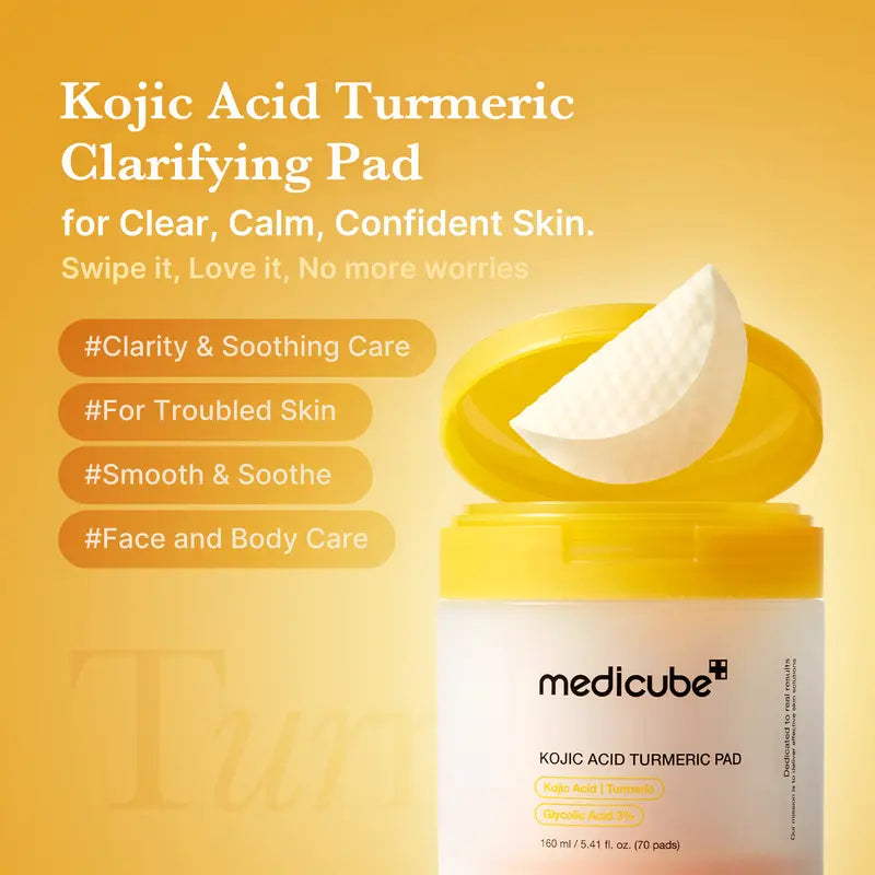 Kojic acid turmeric brightening pads