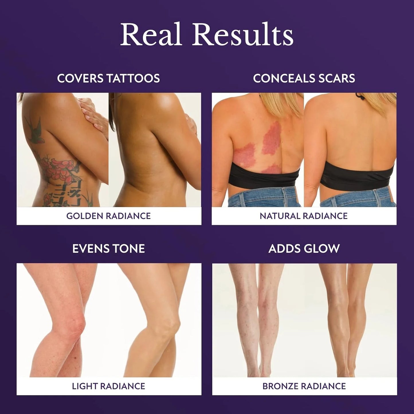 Body Coverage Perfector – Waterproof Leg & Body Makeup - Tattoo Cover Up Makeup - 3.5 Oz (Natural Radiance)