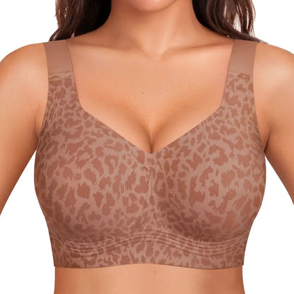 Women Jelly Bras Wirefree Full Coverage No Underwire Everyday Bras Comfortable Wireless Padded Tshirt Bra