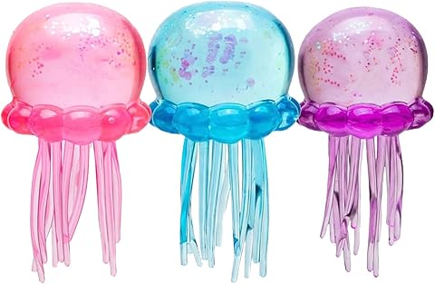 Soft Gel Filled Sensory Squeeze Toy, Stretchy Elastic Squishy Stress Relief Ball, Calming Anxiety Reducing Hand Fidget, Cute Relaxing Jelly Texture, Fun Portable Handheld Squeeze Toy Gift for All Ages