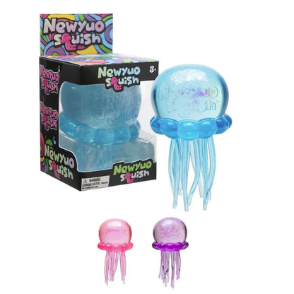 Soft Gel Filled Sensory Squeeze Toy, Stretchy Elastic Squishy Stress Relief Ball, Calming Anxiety Reducing Hand Fidget, Cute Relaxing Jelly Texture, Fun Portable Handheld Squeeze Toy Gift for All Ages