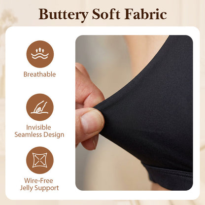 👙50% OFF NOW! Women's Wire‑Free Jelly Support Triangle Bralette‑Seamless Soft Padded Wireless Bra, Gentle Lifting Shaping Invisible Everyday Underwear