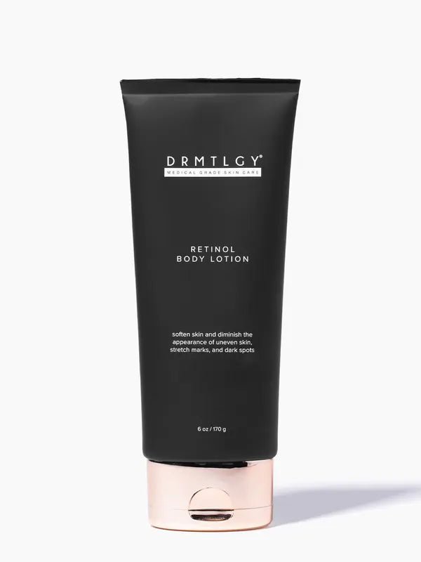 DRMTLGY Retinol Body Lotion – Firming Anti-Aging Body Cream for Crepey Skin, Stretch Marks & Sun-Damaged Skin – Hydrating Retinol Lotion with Ceramides & Shea Butter