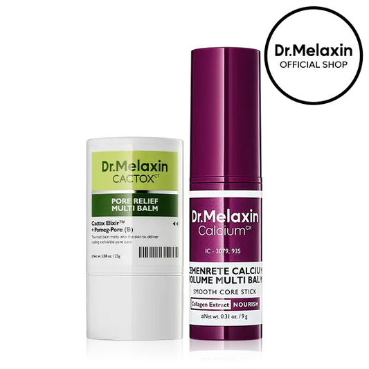 [Dr.Melaxin Official] Cactox & Collagen Multi Pore Firming Duo with Cactus Cooling & Eye Care Stick for Visible Pore Refining and Skin Repair