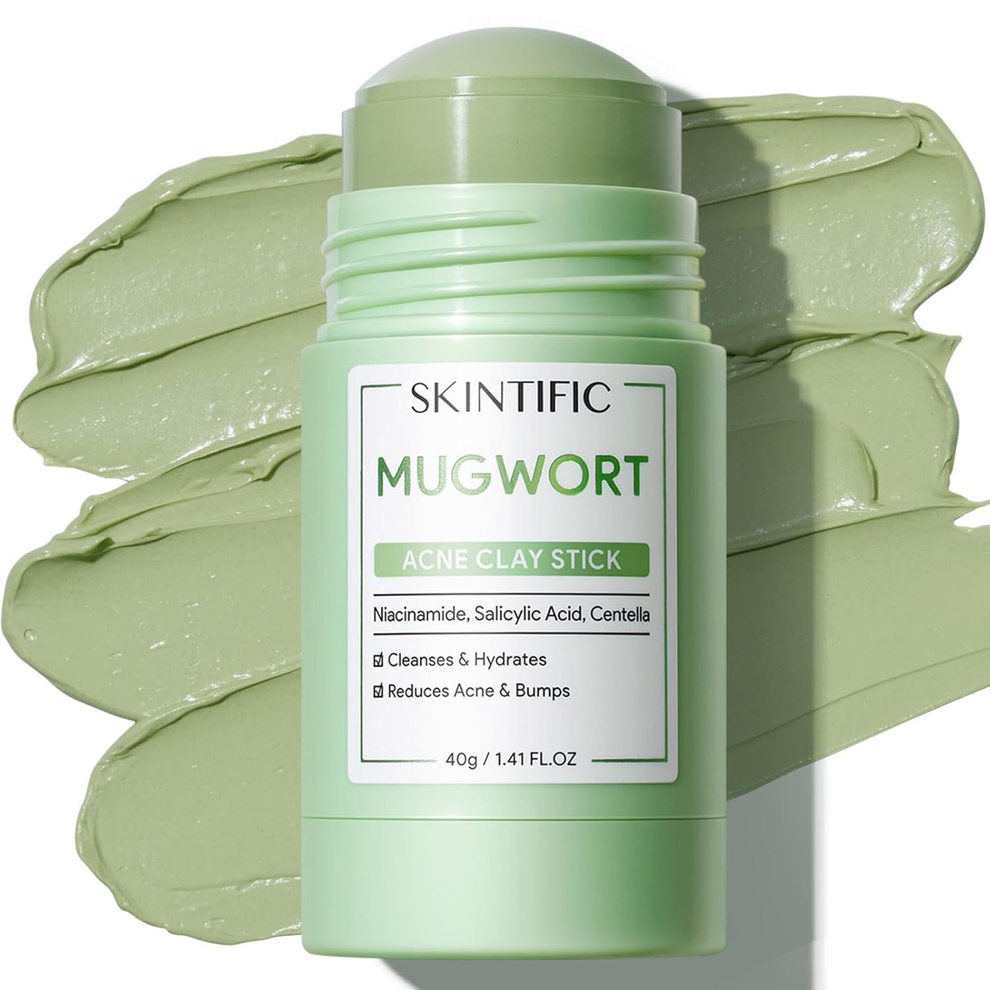 SKINTIFIC Alaska Volcano Pore Clay Stick Cleansing Blackhead Remover Face Mask Stick with Natural Clay Gentle Exfoliating Smoothing Skin Non-Drying Skincare