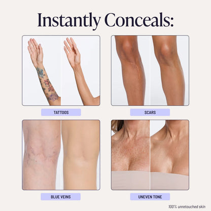 New! Body Coverage Perfector – Waterproof & Sweatproof Leg & Body Makeup, Concealer & Tattoo Cover-Up, 100ml