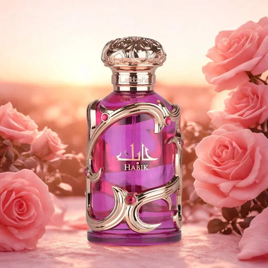 Lattafa Habik Women's Eau de Parfum Natural Spray, 100ml (3.4 fl oz) Vanilla Rose Women Perfumes, Elegant Subtle Scent Single Item