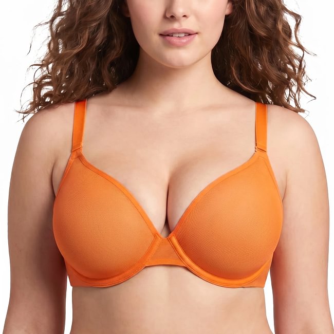 HSIA Seraphina Air Light Breathable Sheer Mesh Halter Bra Plus Size Summer Unlined Full Coverage Bra Underwire Support Non Padded Bra Lightweight Convertible Multiway 5-Way Wear Front Adjustable Detachable Straps Comfort Everyday Womenswear