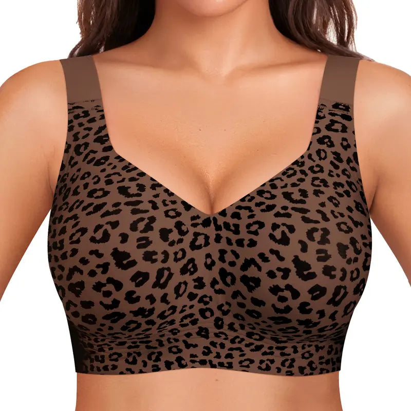 Women Jelly Bras Wirefree Full Coverage No Underwire Everyday Bras Comfortable Wireless Padded Tshirt Bra