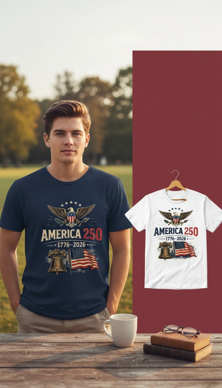 🎉America 250™ 🎉– 1776–2026 Patriotic Commemorative T-Shirt